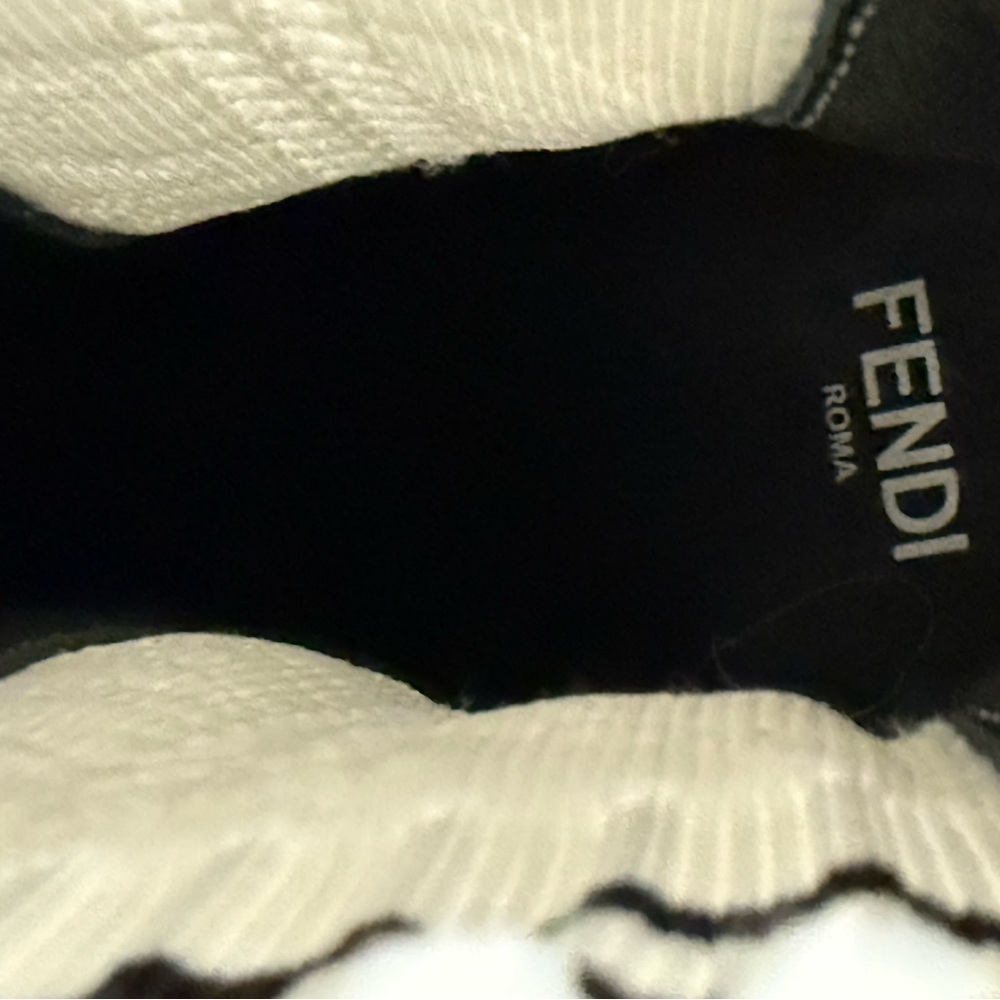 Fendi Chelsea silver leather sock booties size 37 EUC - Picture 13 of 14